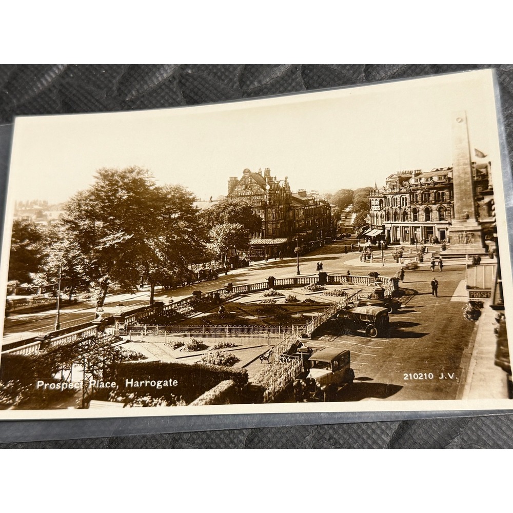 Valentine's Postcard Harrogate Prospect Place Sepia Real Photo Great Britain UNK